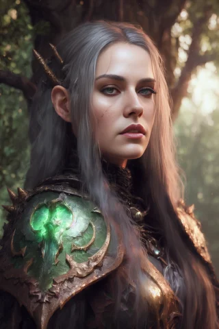 Realistic Digital Painting Portrait Of A Gothic Female Inqui... — Stable Diffusion AI Prompt: realistic digital painting portrait of a gothic female inquisitor, (stright long...