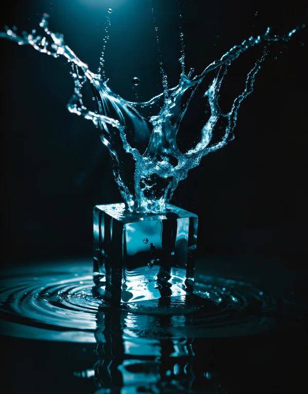 Zavy-splsh, Water Splash, An Icecube Falling In Water Creati...