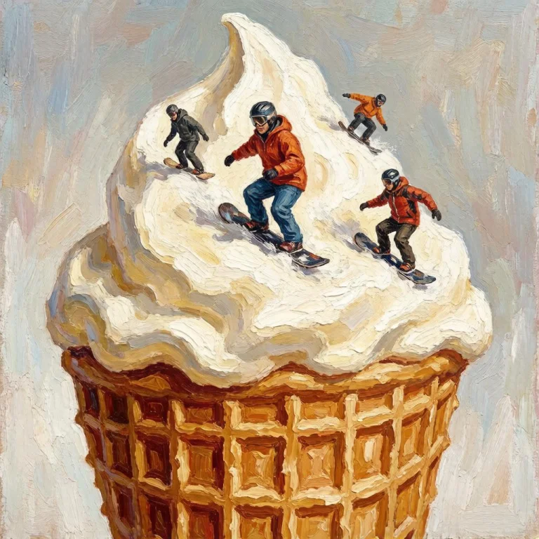 A Whimsical And Detailed Surrealist Oil Painting. A Giant Cr...