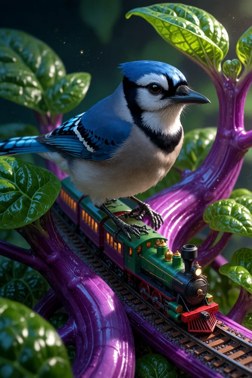 , A Breathtaking Macro Photograph Of A Cute Real Bluejay Bir...
