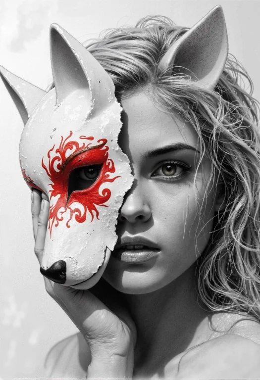Selective Color. A Close-up Image Of A Breathtaking Young Wo...
