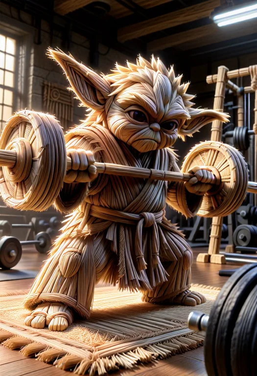 An Intricate Straw Art Masterpiece Depicting The Legendary J...