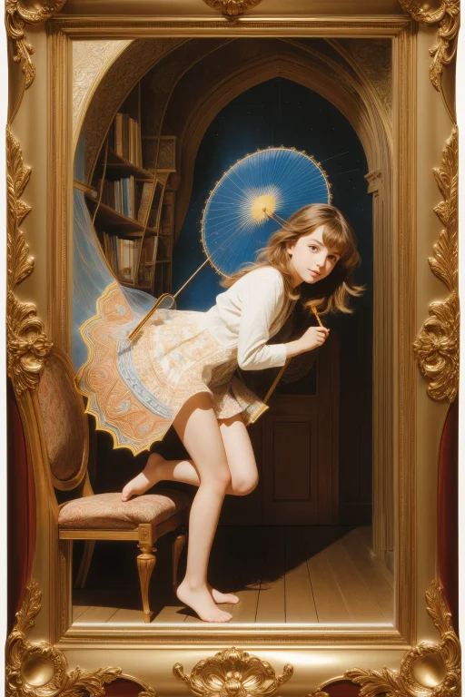 1girl, Detailed Art Stylized By John Tenniel1.1 And Rashad A...