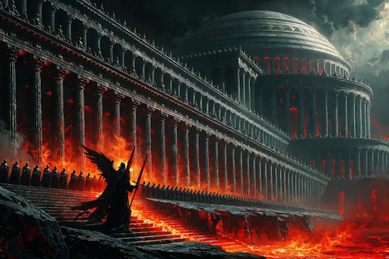 Close-up, The City Of Pandemonium From Paradise Lost Glows I...