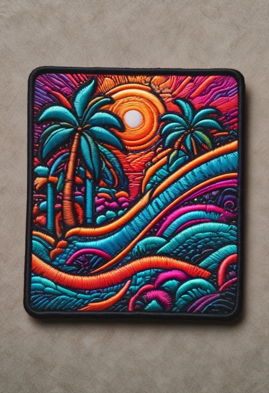 Ral-embroideredpatchc ,.embroidered Patch Of, Synthwave, Bol...