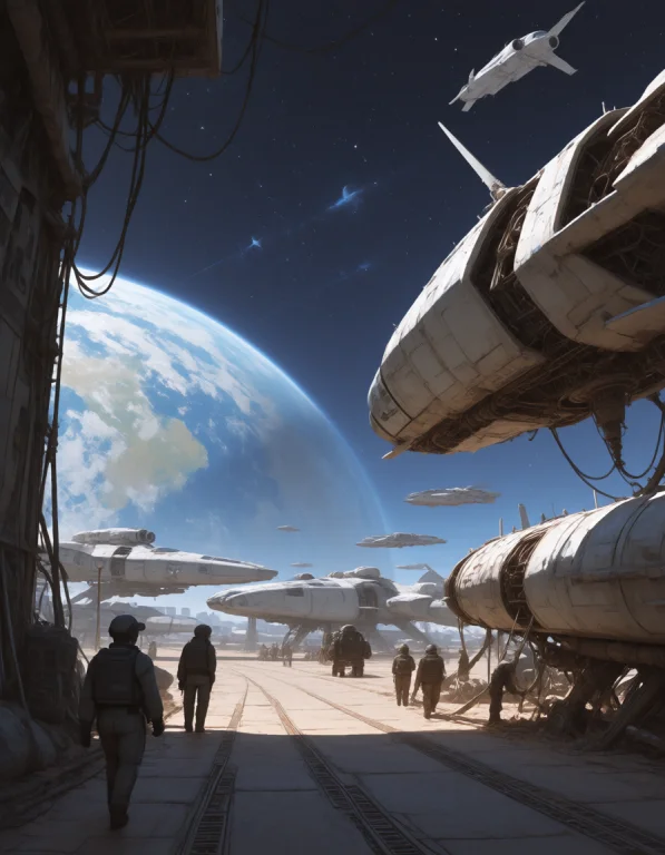 Df5tyle, A Sci-fi Space Harbour On A Planet With Various Spa...