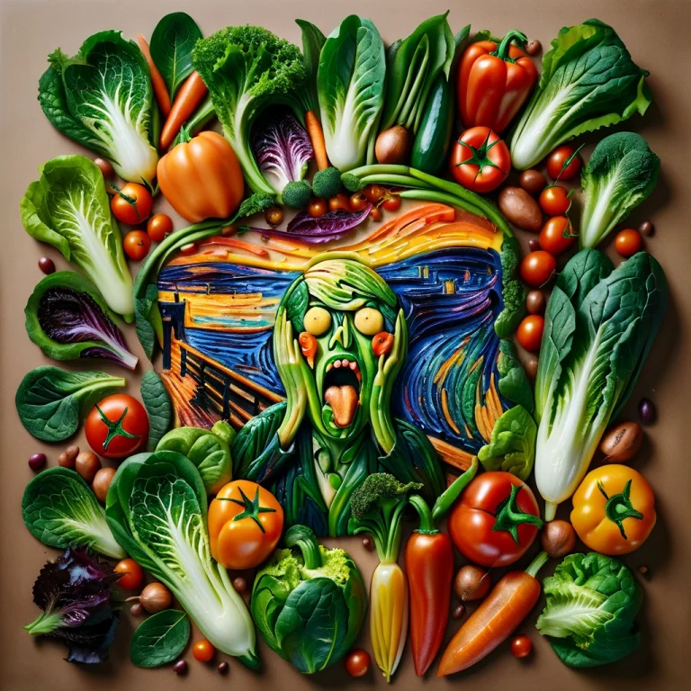 Ral-sld,the Scream From Edvard Munch, Made Out Of Vegetables...