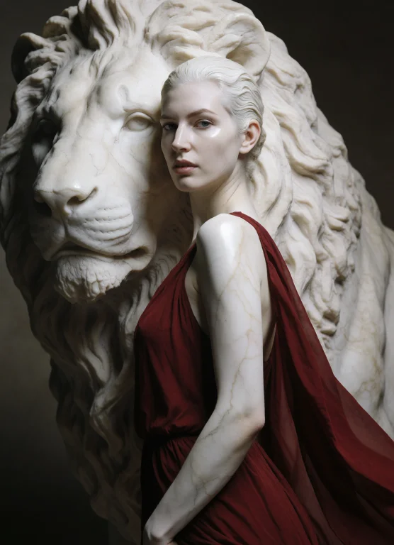Photorealistic Full-body Portrait Of An Elegant Woman Who Lo...