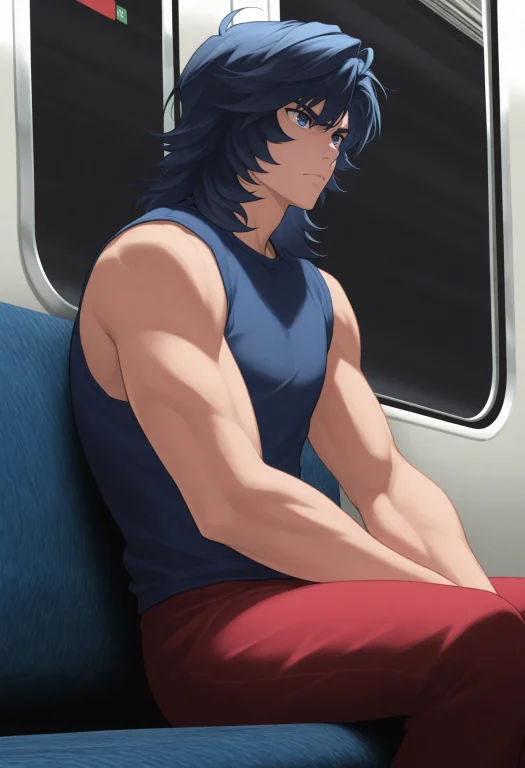 Best Quality, Masterpiece, Ikki, 1boy, Male Focus, Solo, Blu...