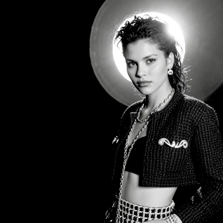 African Supermodel, In The Style Of Chanel By Karl Lagerfeld...