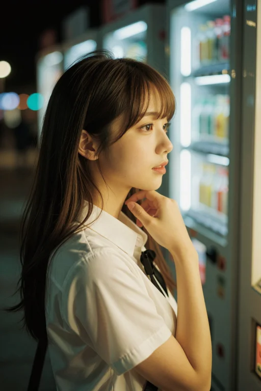 Young Taiwanese Woman Shown In Side-profile, With Long, Dark...
