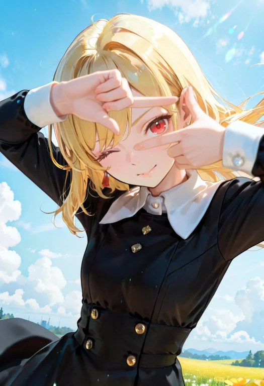 1girl, Solo, Lazypos, Anime-style Digital Drawing, Cg, Close...