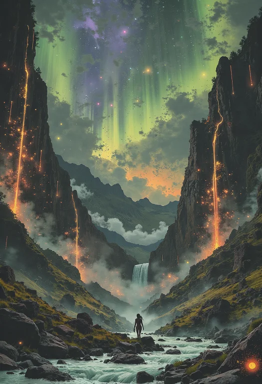 Create An Ethereal Mystic Landscape A Twilight Valley Shroud...
