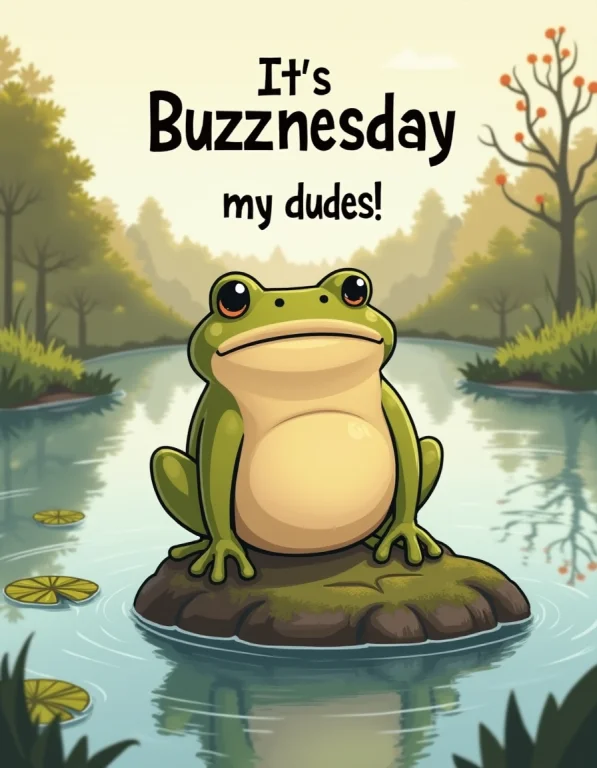 A Plump Beige Frog With A Laid-back Expression, Sitting On A...