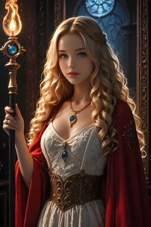 A Photo-realistic Depiction Of A Mysterious Woman With Pale...