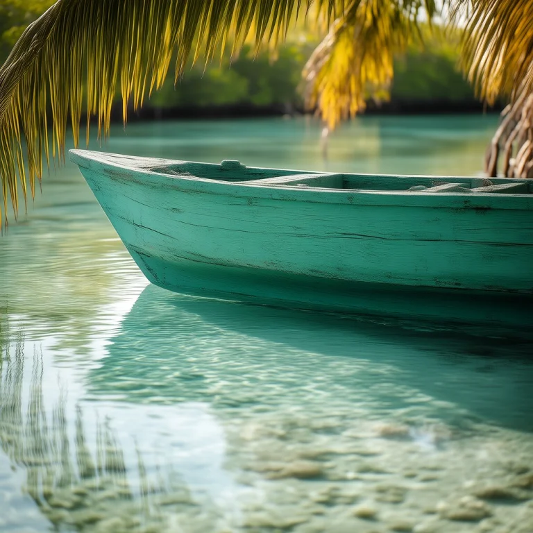 Aquamarine Tropical Lagoon, Crystal Clear Water Refracting S...