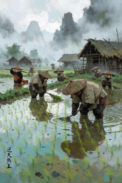 A Tranquil Painting Utilizing Both Rough And Detailed Techni...