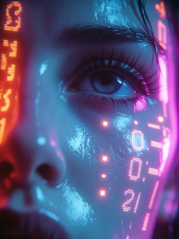 This Digital Artwork Features A Close-up, Hyper-realistic Po...