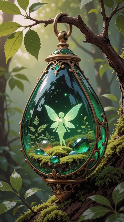 Fine-art Macro Fantasy Photograph. A Large Teardrop-shaped E...