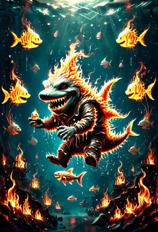 Made Of Burning Fire Burning Fire Teeth Made Of Weathered Sk...