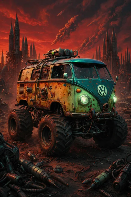 Vw Van Monster Truck, Dieselpunk Style, Very Inspirational,...