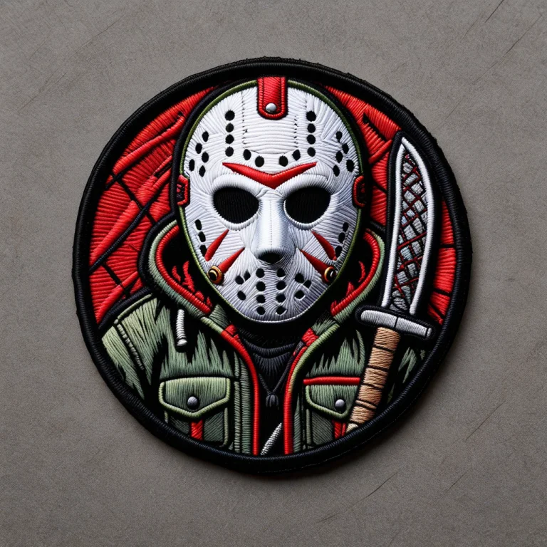 Ral-embroideredpatch Embroidered Patch Of Jason Voorhees, Cl...