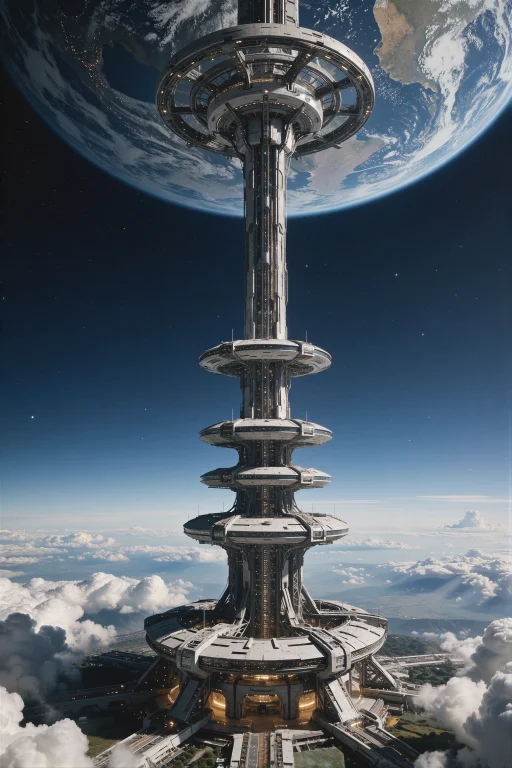 Supergroundview, A Colossal Vertical Space-elevator City Des...