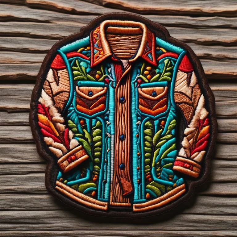 Ral-embroideredpatch,shirt,wood