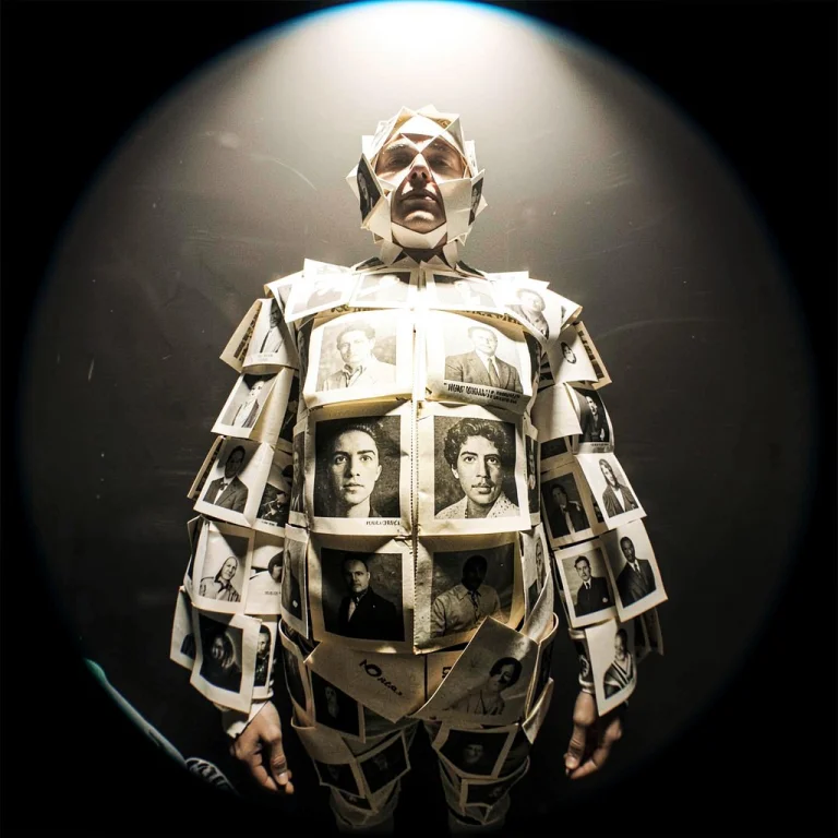 An Avant-garde Outfit Built From Folded Paper, Portrait Phot...