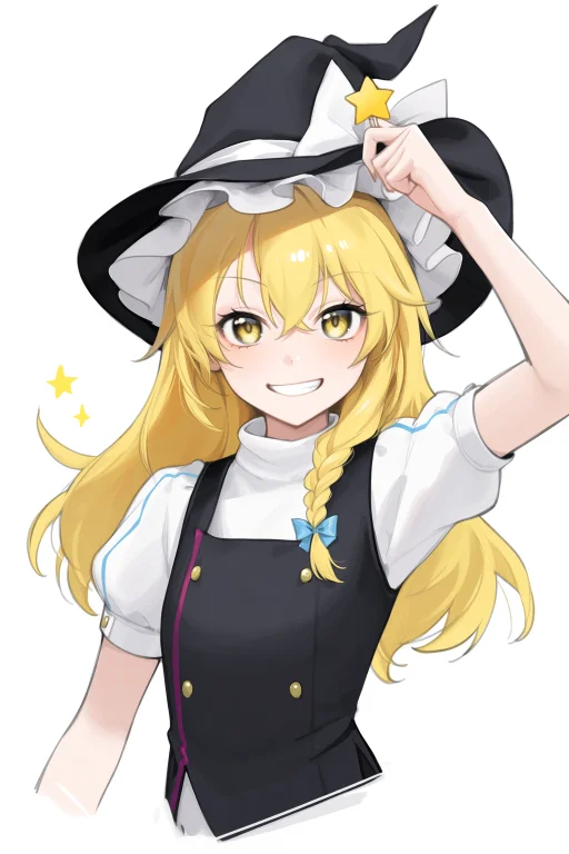 , , Touhou, Kirisamemarisa, 1girl, Armup, Blackhat, Blackves...