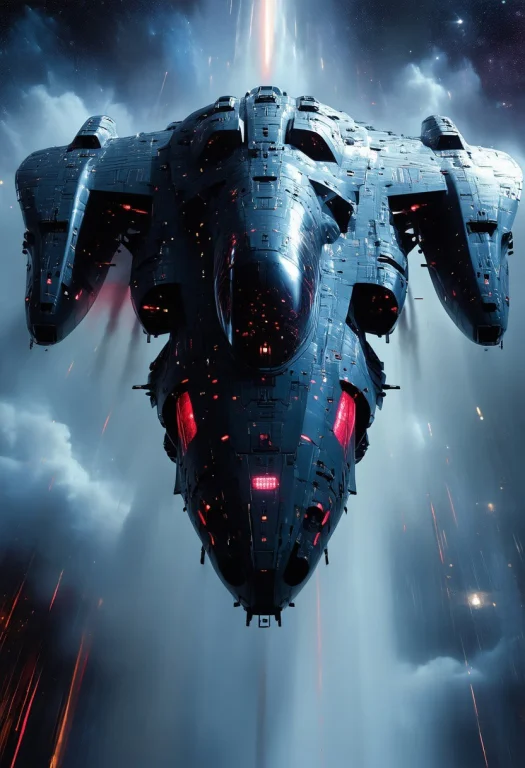Silhouette Art, Chiascuro, Cyberpunk, An Armored Futuristic...