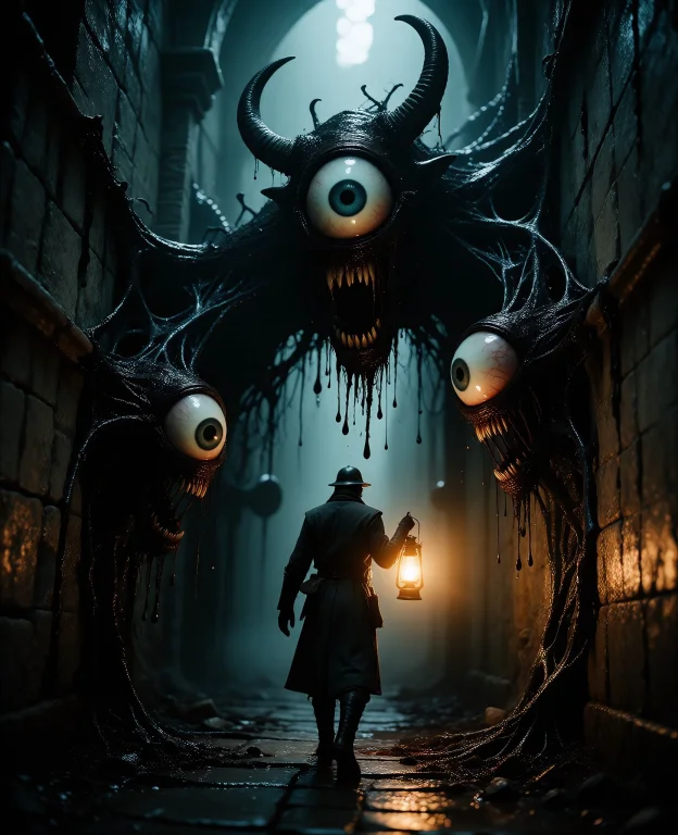 Masterpiece, Best Quality, Horror Concept Art, A Guardsman S...