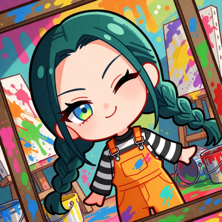 Highres, Absurdres, Chibi, Framed With A Strong, Tilted Dutc...