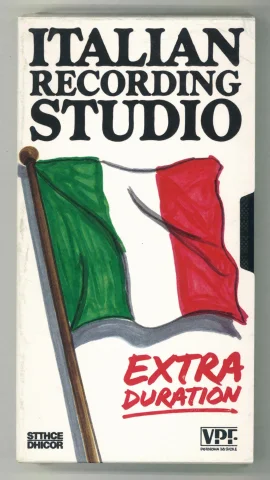 A Vhs Cover Of Italian Recording Studio And Extra Duration .... — Stable Diffusion AI Prompt: a vhs cover of "ITALIAN RECORDING STUDIO" and "extra duration" . a cover with an...