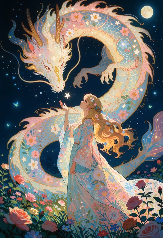 Zidiusart, Anime-style, A Woman With Long Flowing Golden-blo...