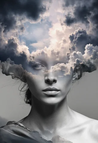 Redundant Dreams, Astral, Translucent Sorceress Hidden In Bi... — FLUX AI Prompt: redundant dreams, astral, translucent sorceress hidden in billowing silk, reflec...