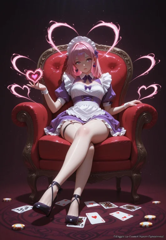 Civchan, Purple Eyes, Pink Hair, , Score9, Score8up, Score7u...