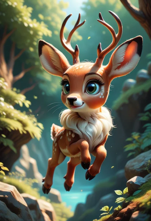 Score9, Score8up, Score7up,realistic, Small Rabbitdeerhybrid...