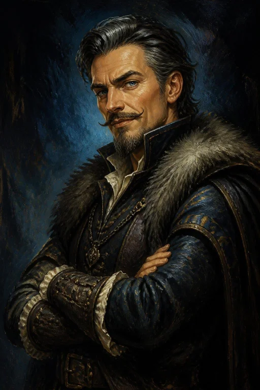 A Highly Detailed Fantasy Portrait Of A Confident And Cunnin...