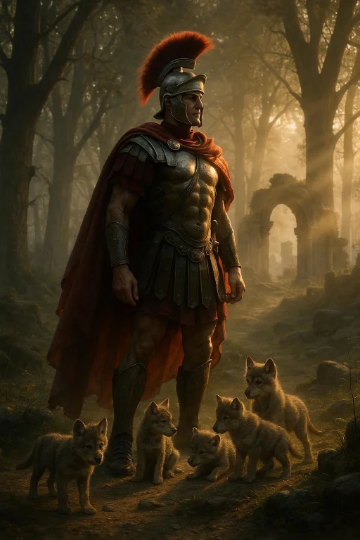 A Majestic, Cinematic Scene At Dawn In An Ancient, Misty For...