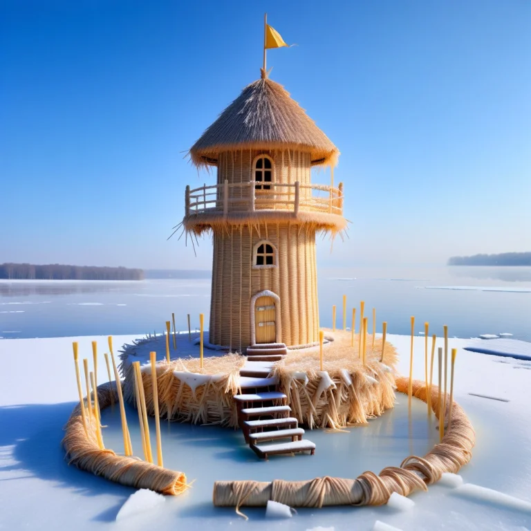 A Strange Miniature Lighthouse Constructed Entirely From Bun...