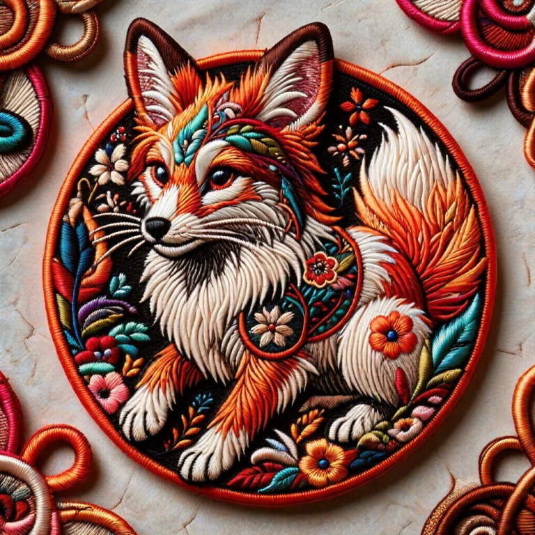 Ultra-realistic And Detailed Image Of An Embroidered Animal...