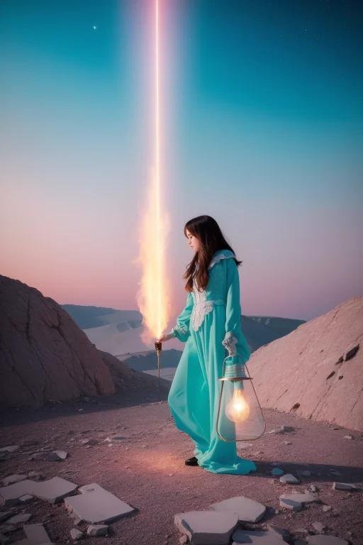 1girl, Colorful A Microscopic Photo, Professional Technical...