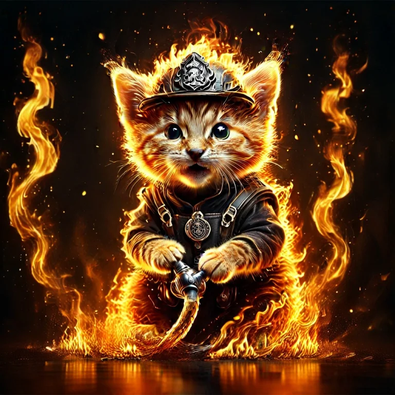 Flame Style, Dynamic Flowing Flames, Shocked Firefighter Kit...