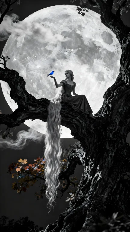 A Breathtaking Cinematic Shot Of A Solitary Princess Sitting...