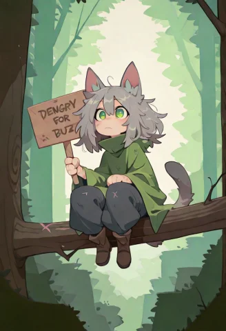 Female. Demihuman Cat. Catgirl. Gray Tabby Hair And Fur. Gre... — Stable Diffusion AI Prompt: Female. Demihuman cat. Catgirl. Gray tabby hair and fur. Green eyes. Petite. Cut...