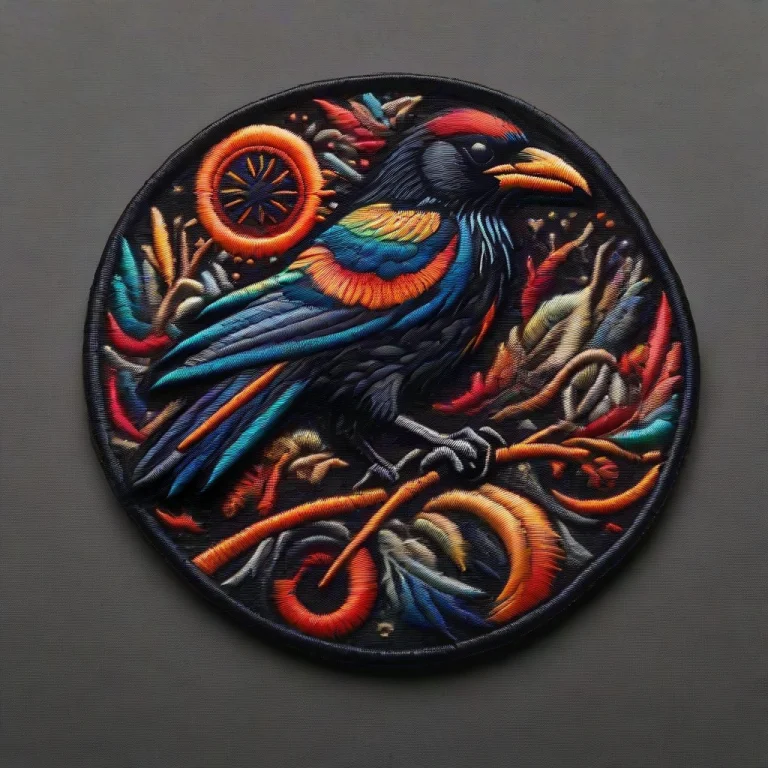 Ral-embroideredpatch, Crow