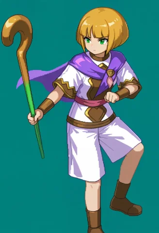 Stable Diffusion Turtles Prompt — Stable Diffusion AI Prompt: tmnt_tf, pixel art, 1girl, solo, female focus, Sheba_GS, blonde hair, bob cut, b...