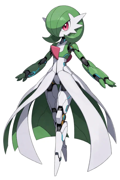 A Full Body Solo Image Of Gardevoir From Pokemon. Detailed B...