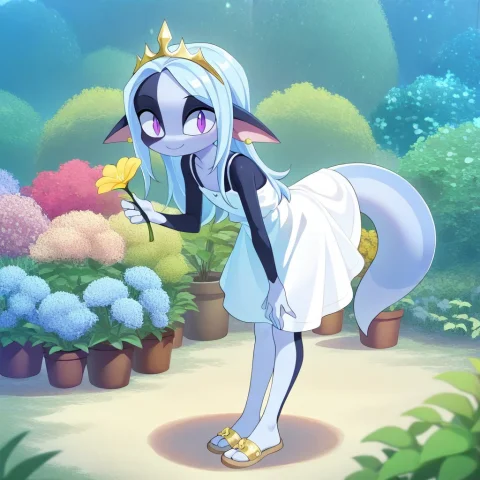 Wisp, 1girl,solo,white Hair,,pointy Ears,,colored Skin,furry... — Stable Diffusion AI Prompt: wisp, 1girl,solo,white hair,,pointy ears,,colored skin,furry,source_furry, tail,...